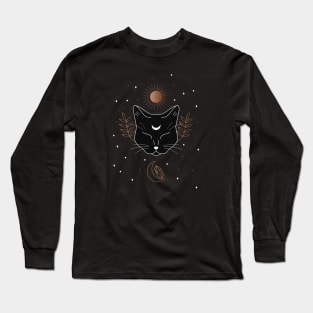 Mystical Black Cat Long Sleeve T-Shirt